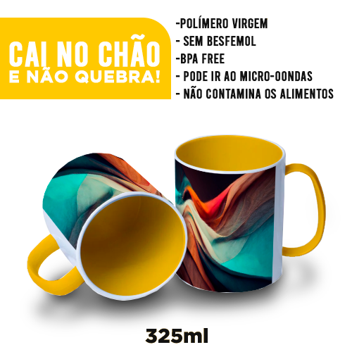 Caneca de Polímero | Amarela Ovo | 325ml